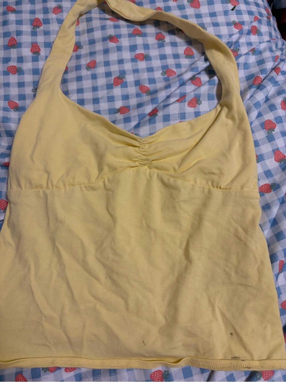 Women’s Yellow Halter Tank Top